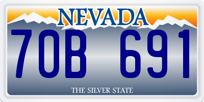 NV license plate 70B691