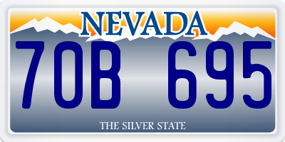 NV license plate 70B695