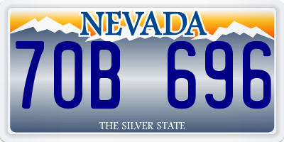 NV license plate 70B696