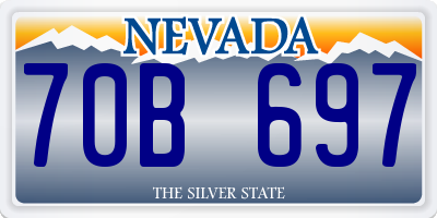 NV license plate 70B697