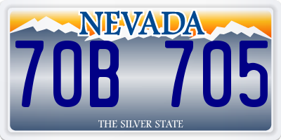 NV license plate 70B705