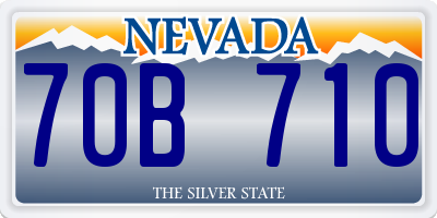 NV license plate 70B710