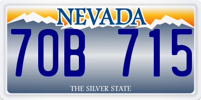 NV license plate 70B715