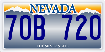 NV license plate 70B720