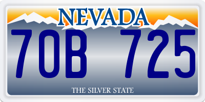 NV license plate 70B725