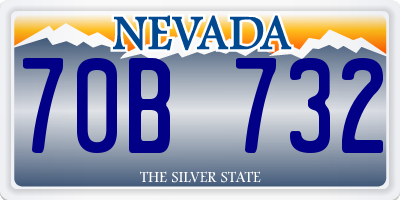 NV license plate 70B732