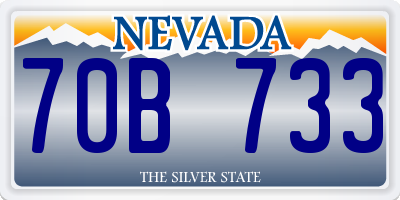 NV license plate 70B733