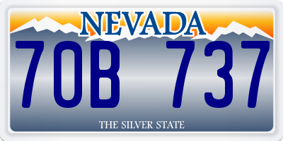 NV license plate 70B737