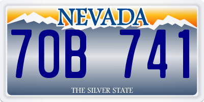 NV license plate 70B741
