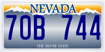 NV license plate 70B744