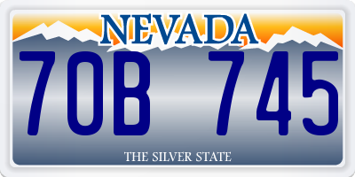 NV license plate 70B745
