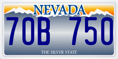 NV license plate 70B750