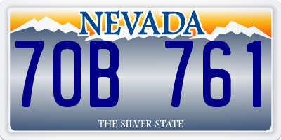 NV license plate 70B761