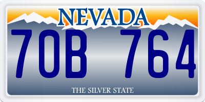 NV license plate 70B764
