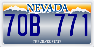 NV license plate 70B771
