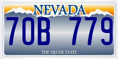 NV license plate 70B779