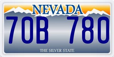 NV license plate 70B780