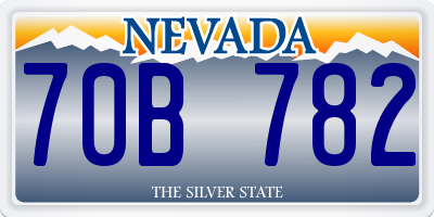 NV license plate 70B782