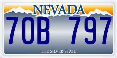 NV license plate 70B797