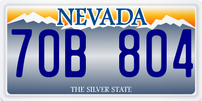 NV license plate 70B804