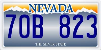 NV license plate 70B823