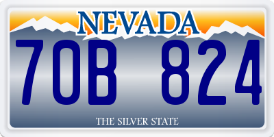 NV license plate 70B824