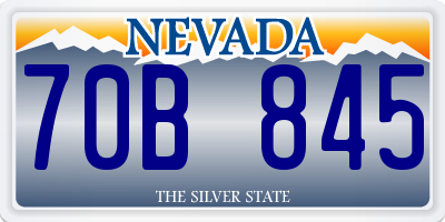 NV license plate 70B845