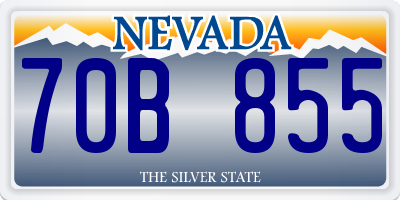 NV license plate 70B855