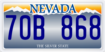 NV license plate 70B868
