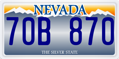 NV license plate 70B870