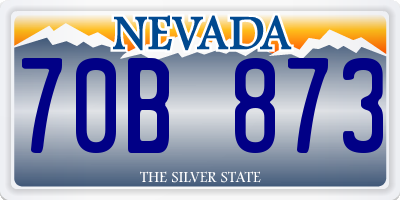 NV license plate 70B873