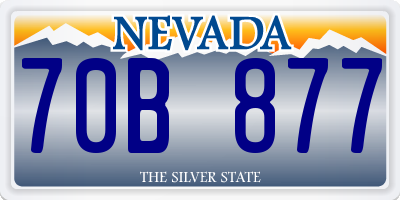 NV license plate 70B877