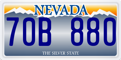 NV license plate 70B880