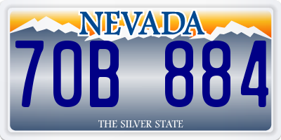 NV license plate 70B884