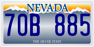NV license plate 70B885