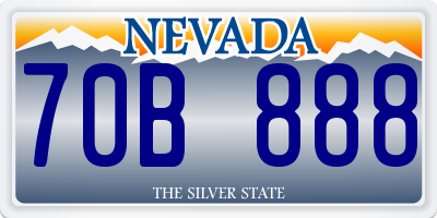 NV license plate 70B888