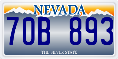 NV license plate 70B893