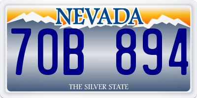 NV license plate 70B894