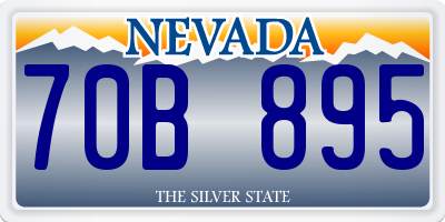 NV license plate 70B895