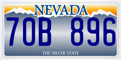 NV license plate 70B896