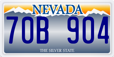 NV license plate 70B904