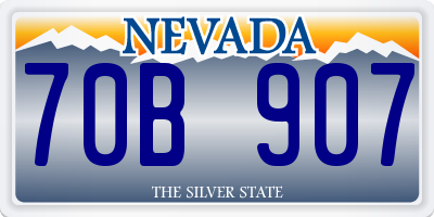 NV license plate 70B907