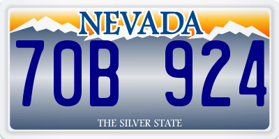 NV license plate 70B924
