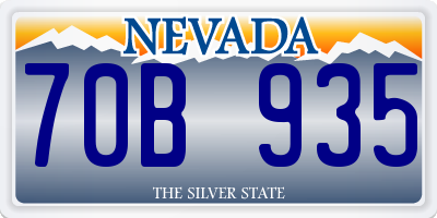 NV license plate 70B935