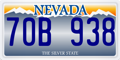 NV license plate 70B938