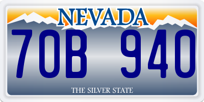 NV license plate 70B940