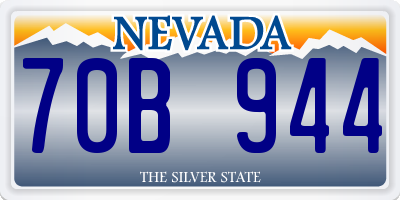 NV license plate 70B944