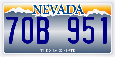 NV license plate 70B951