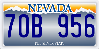 NV license plate 70B956