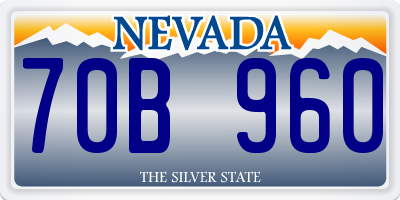 NV license plate 70B960